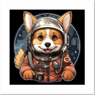 Corgi Astronaut In Space Posters and Art